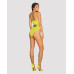 Obsessive | Неоново-желтый боди Obsessive Neonia со змейкой на спине, S/M. Цена 1 595 грн. Фото: 3