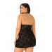 Obsessive | Пеньюар C трусиками Obsessive Softily chemise Black 2XL / 3XL. Ціна 1270 грн. Фото: 1