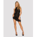 Obsessive | Пеньюар C трусиками Obsessive Softily chemise Black L \ XL. Ціна 1495 грн. Фото: 3