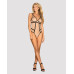 Obsessive | Сексуальне боді з контрастними смугами Obsessive Nudelia Teddy S / M. Ціна 1015 грн. Фото: 3