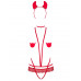 Obsessive | Еротичний костюм чортика зі стреп Obsessive Evilia Teddy Red. Ціна 1829 грн. Фото: 2