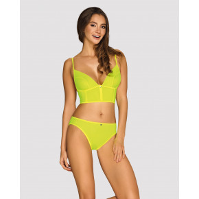 Obsessive | Комплект топ с трусиками Obsessive Neonia желтый, S/M. Ціна: 1232 грн