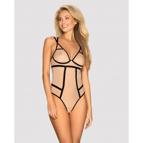 Obsessive | Сексуальное боди с контрастными полосами Obsessive Nudelia teddy. Цена: 1 015 грн