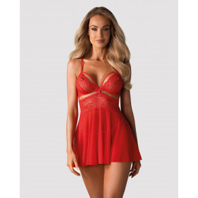 Obsessive | Бэби-долл Obsessive 838-BAB-3 babydoll & thong red L/XL. Ціна: 1699 грн