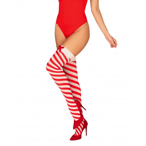 Obsessive | Чулки Obsessive Kissmas stockings S/M. Ціна: 619 грн