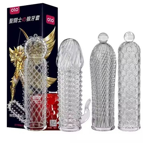 OLO | Насадка на член точечная со смазкой OLO из кристаллического силикона, прозрачная. Цена 399 грн. Фото: 2