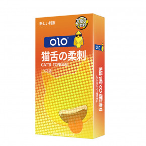 OLO | Презервативы с пупырышками OLO и эффектом шершавого языка (цена за 10 шт. в упаковке). Цена: 199 грн