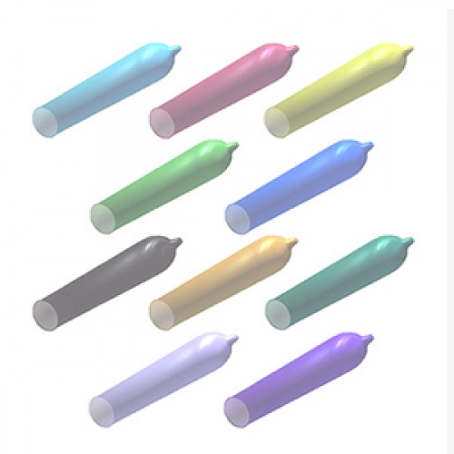 One | Набор латексных презервативов One Color Sensation силиконовой смазкой бирюзового цвета(цена за 5 шт). Цена 225 грн. Фото: 3