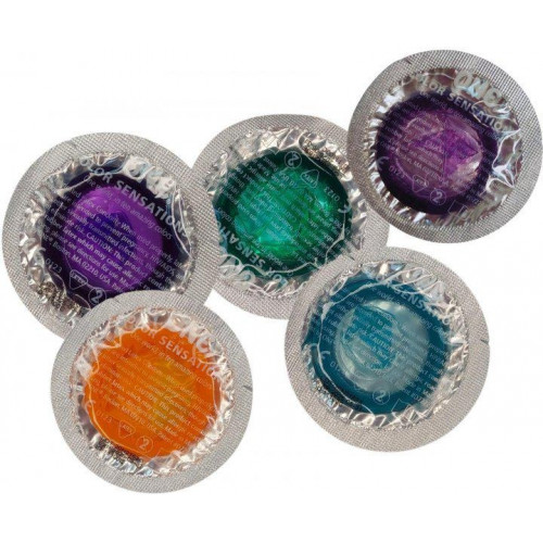 One | Набор латексных презервативов One Color Sensation силиконовой смазкой бирюзового цвета(цена за 5 шт). Цена 225 грн. Фото: 1