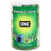 Набор флуоренцетных презервативов ONE Glowing Pleasures (светятся в темноте) 100 шт