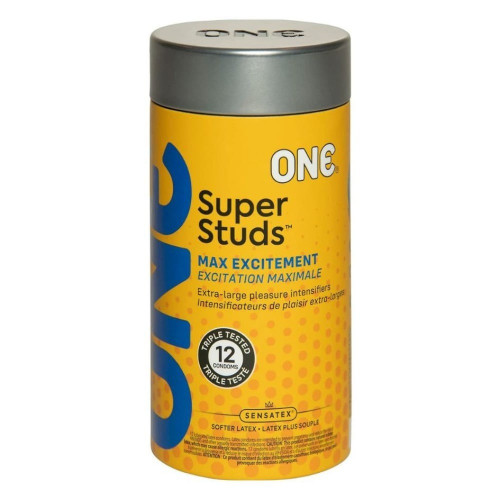 One | Набор текстурированных презервативов с шипами ONE Super Studs (цена за упаковку 12 шт). Цена 650 грн One | Набор текстурированных презервативов с шипами ONE Super Studs (цена за упаковку 12 шт). Цена 650 грн