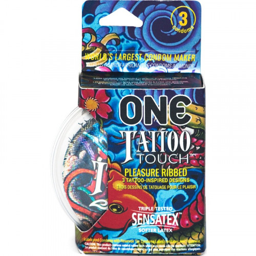 One | Презервативы с рельефным рисунком ONE Tattoo Touch (цена за упаковку, 3 шт). Ціна 230 грн One | Презервативы с рельефным рисунком ONE Tattoo Touch (цена за упаковку, 3 шт). Ціна 230 грн