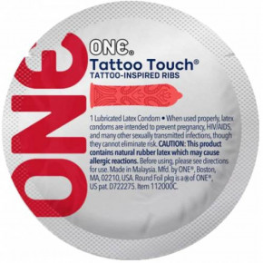 One | Презерватив One Tattoo Touch красный. Ціна: 175 грн