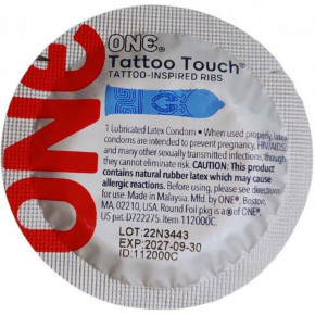 One | Презерватив One Tattoo Touch синий. Ціна: 225 грн