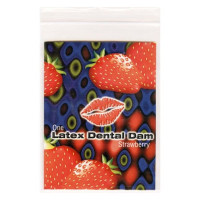 One | Салфетка латексная для орального секса One Strawberry Latex Dental Dams со вкусом клубники, 1 шт.. Ціна 95 грн