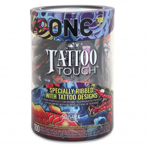 One | Набор презервативов ONE Tattoo Touch 100 шт, мегапак тюб. Цена: 3 349 грн