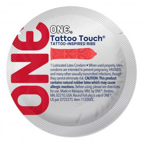 One | Презерватив ONE Tattoo Touch Red 1 шт. Цена: 49 грн