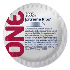 One | Презерватив ONE Extreme Ribs 1 шт. Цена: 49 грн