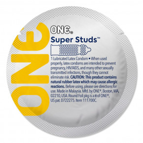 One | Презерватив ONE Super Studs 1 шт. Ціна: 49 грн