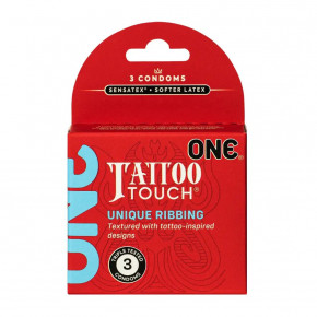 One | Презервативы ONE Tattoo Touch 3 шт, картонная коробка. Цена: 199 грн