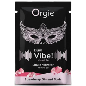 Orgie | САШЕТ/Жидкий вибратор Orgie DUAL VIBE коктейль Джин-тоник клубника, 1 мл. Цена: 130 грн