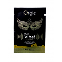 САШЕТ/Жидкий вибратор Orgie DUAL VIBE! с ароматом коктейля Пина Колада, 1 мл