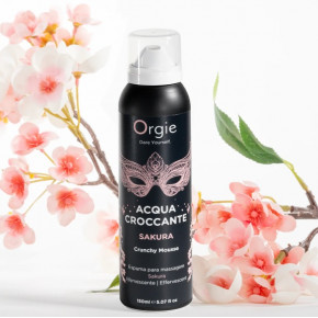 Orgie | Шипучая увлажняющая пенка для массажа Acqua Crocante, Аромат: сакура, Orgie. Ціна: 889 грн