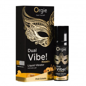 Orgie | Жидкий вибратор Orgie - Dual Vibe! Pina Colada Kissable Liquid Vibrator (15 мл). Цена: 721 грн