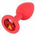 Orion | Анальная пробка - Colorful Joy Jewel Red Plug Small. Цена 597 грн. Фото: 1