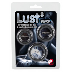 Orion | Набор эрекционных колец-Lust 3 Black. Цена: 508 грн