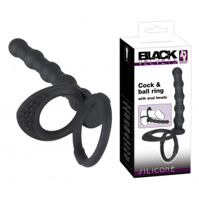 Black Velvets | Насадка для двойного проникновения Black Velvets Cock & ball ring. Цена: 895 грн