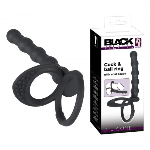 Black Velvets | Насадка для двойного проникновения Black Velvets Cock & ball ring. Цена 895 грн Black Velvets | Насадка для двойного проникновения Black Velvets Cock & ball ring. Цена 895 грн