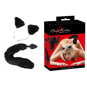 Bad Kitty | Анальна пробка - Bad Kitty Pet Play Plug & Ears. Цена: 1 926 грн