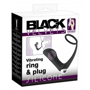 Black Velvets | Масажер простати з ерекційне кільце - Black Velvets Vibrating Ring & Plug. Ціна: 891 грн