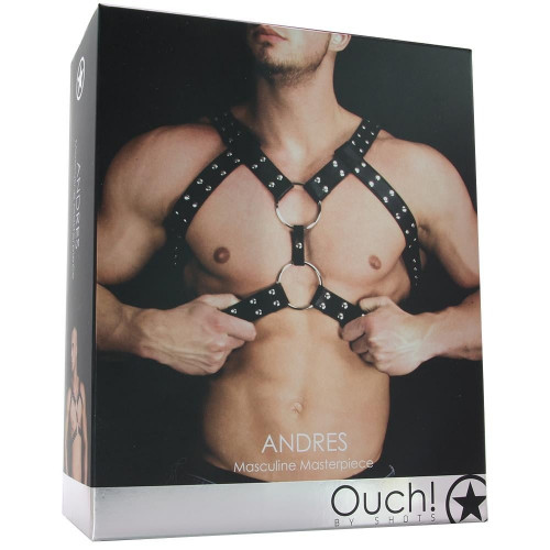 Ouch! | Мужская кожаная портупея Ouch! Andres Chest Harness. Цена 2 850 грн. Фото: 3