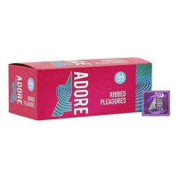 PASANTE | Презерватив, Adore Ribbed Pleasure condoms, 52 мм, за 1 шт.. Ціна 40 грн