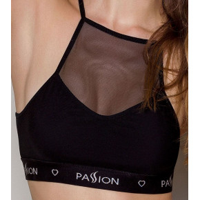 Спортивний Топ З Прозорою Вставкою Passion Ps006 Top Black, Size L
