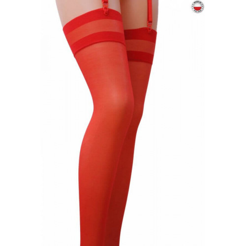 Passion | Классические чулки под пояс с двойной резинкой ST002 1/2 roso - Passion. Цена 259 грн Passion | Классические чулки под пояс с двойной резинкой ST002 1/2 roso - Passion. Цена 259 грн