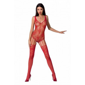 Passion | Ажурный бодистокинг с имитацией чулок Passion BS074 red. Цена: 589 грн
