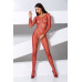 Passion | Бодистокинг Passion BS068 red, комбинезон, крупная сетка, длинный рукав. Цена 619 грн. Фото: 1