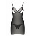 Passion | Сорочка с вырезами на груди + стринги Passion Lovelia Chemise Black. Цена 1 835 грн. Фото: 4
