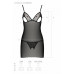 Passion | Сорочка с вырезами на груди + стринги Passion Lovelia Chemise Black. Цена 1 835 грн. Фото: 6