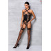 Passion | Сетчатый комплект корсет с халтером, съемные подвязки и трусики Amanda Corset black S/M - Passion. Цена 3 249 грн. Фото: 2