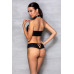 Passion | Комплект из эко-кожи: бра и трусики с имитацией шнуровки Nancy Bikini black S/M - Passion. Цена 2 549 грн. Фото: 3