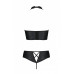 Passion | Комплект из эко-кожи: бра и трусики с имитацией шнуровки Nancy Bikini black S/M - Passion. Цена 2 549 грн. Фото: 5