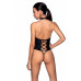 Passion | Боди Passion Nancy Black из эко-кожи с имитацией шнуровки и открытым доступом. Цена 2 759 грн. Фото: 1
