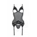 Passion | Корсет Passion Christa Corset black XXL/XXXL: с подвязками и ажурным лифом, стринги в комплекте. Цена 1 512 грн. Фото: 3
