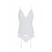 Passion | Корсет Passion Ursula Corset White Xxl/xxxl, З Пажами, Трусики З Ажурним Декором Та Відкритим Кроком. Ціна 1829 грн. Фото: 3