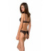 Passion | Комплект Passion URSULA SET Black бра, трусики с ажурным декором и открытым шагом. Цена 1 512 грн. Фото: 1