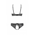 Passion | Комплект Passion URSULA SET black S/M: бра, трусики с ажурным декором и открытым шагом. Цена 1 512 грн. Фото: 3